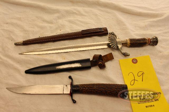 (2) German Nazi forester style fighting knives_1.jpg